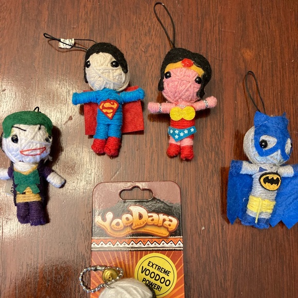 Comic super Hero (4) & Voo Dara (1) string dolls set of 5 - Picture 2 of 4